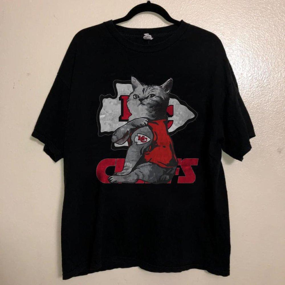 Kans City Chiefs Cat Kitten Gang Funny Fan T Shirt